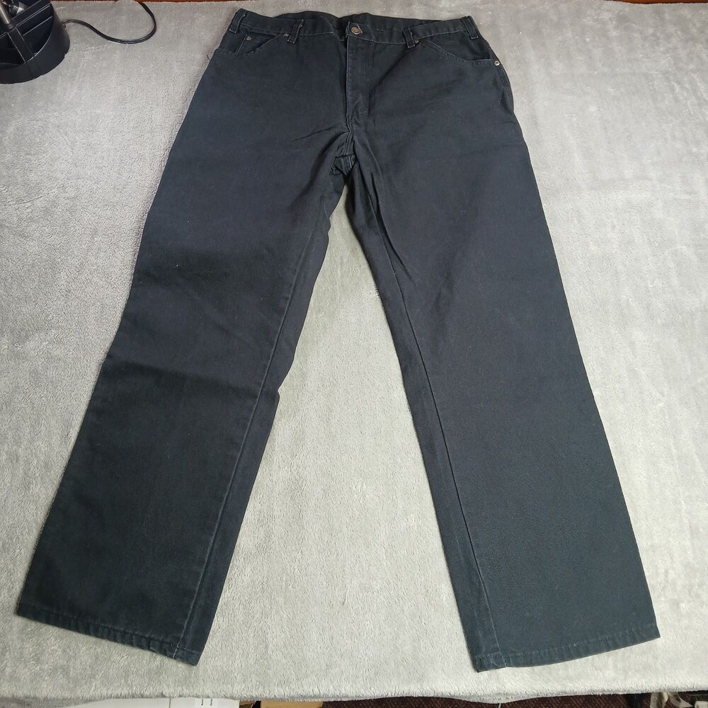 38 DICKIES 1939RBK Carpenter Pants 38x32 Black Duck Canvas Carpenter-Utility 38